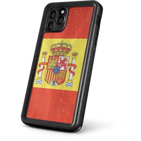 Spain Flag Distressed iPhone 11 Pro Waterproof Case